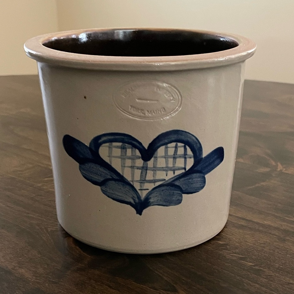 1988 Beaumont Pottery Salt Glaze Crock w/ Heart